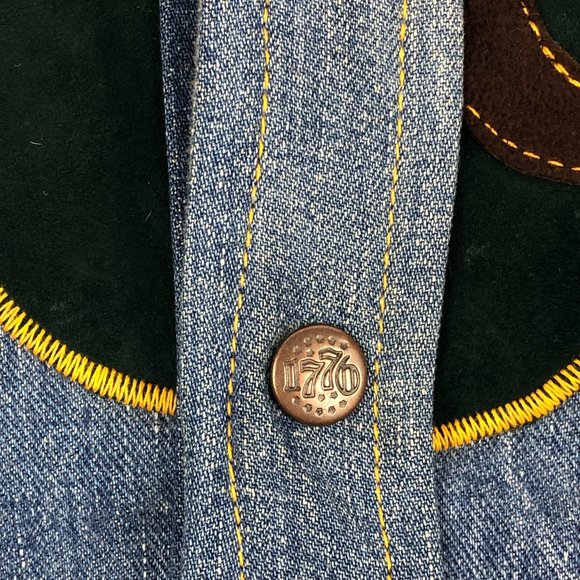 Antonio Giuseppe Vintage 1976 One-of-A-Kind Denim & Leather Suit Hippie Rare - Picture 8 of 17